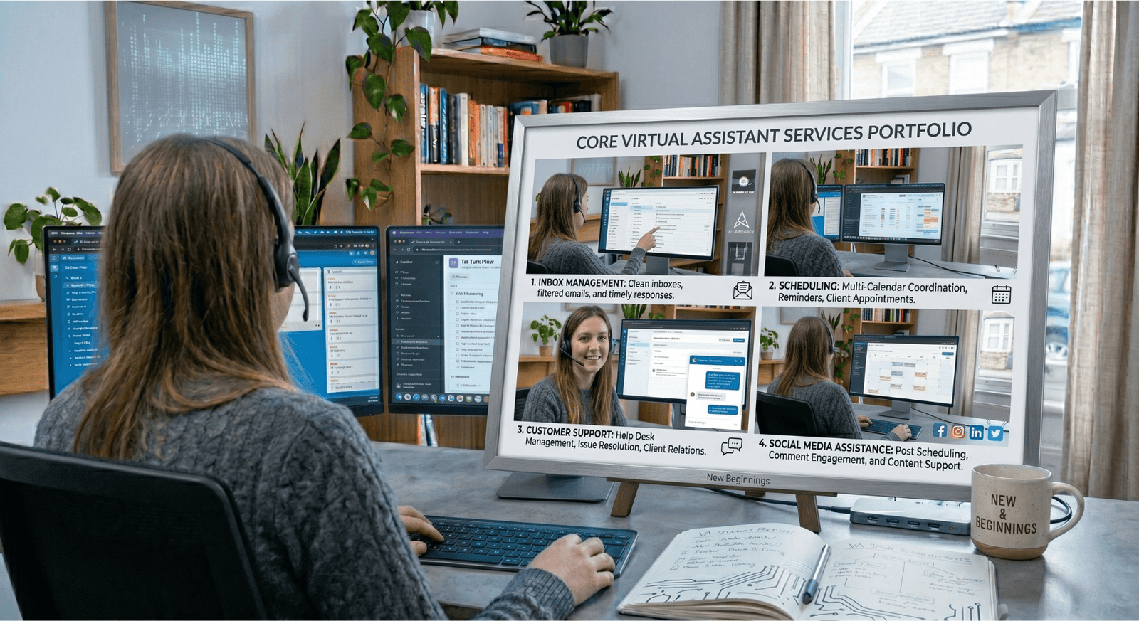 Common services offered by beginner virtual assistants